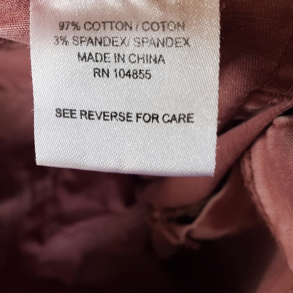 Lila Ryan Payton Chino Pants Mauve, Size 8 - Picture 4 of 5